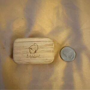 Rococo wood slide top snuff box